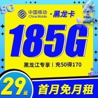 移动黑龙卡29元185G