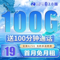 广电双佰卡19元100G+100分钟