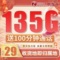 卡世界广电枫龙卡29元135G+100分钟