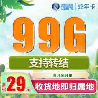 广电蛇年卡29元99G+可结转