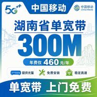 湖南省宽带移动460元年享300Mbps