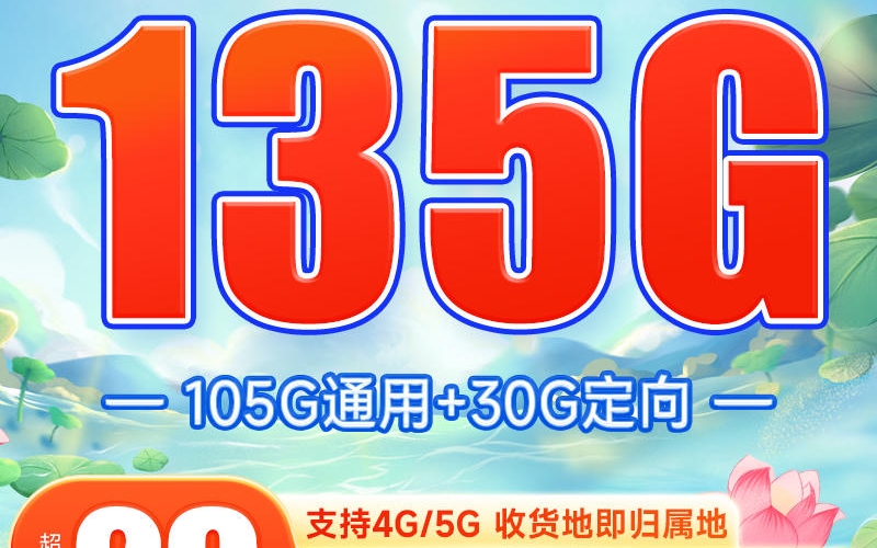 移动水秀卡29元135G