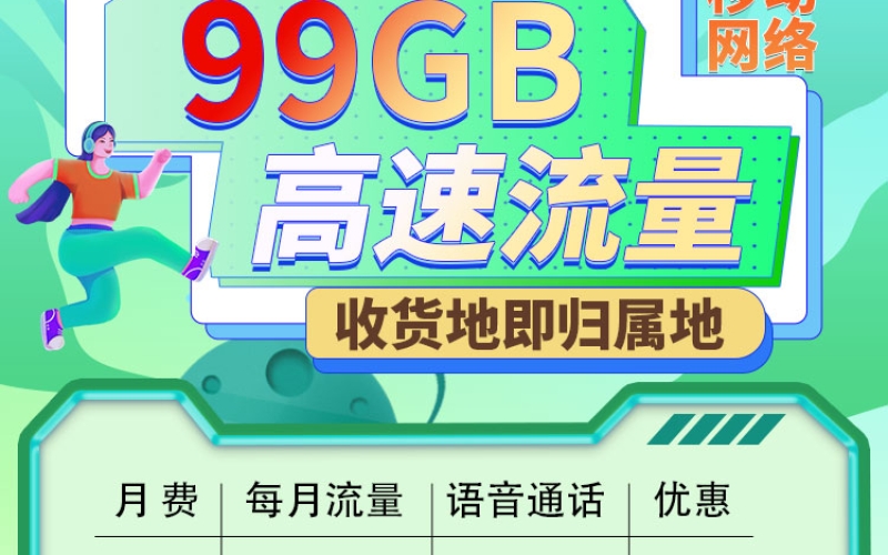 广电锐龙卡24元99G通用流量（流量支持结转）