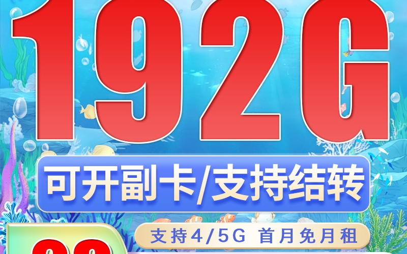 广电金蛇卡29元192G通用流量（流量支持结转）