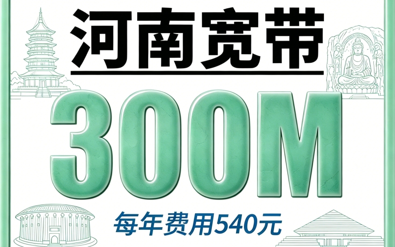 河南单宽带电信540元年享300bps