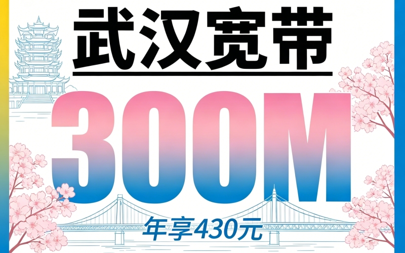 武汉单宽带移动430元年享300bps
