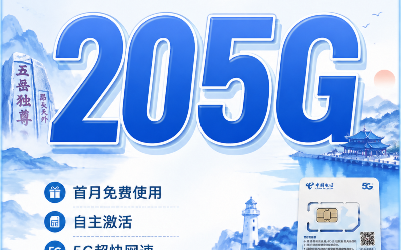 电信东沂卡39元205G全国流量+长期套餐+山东专属！