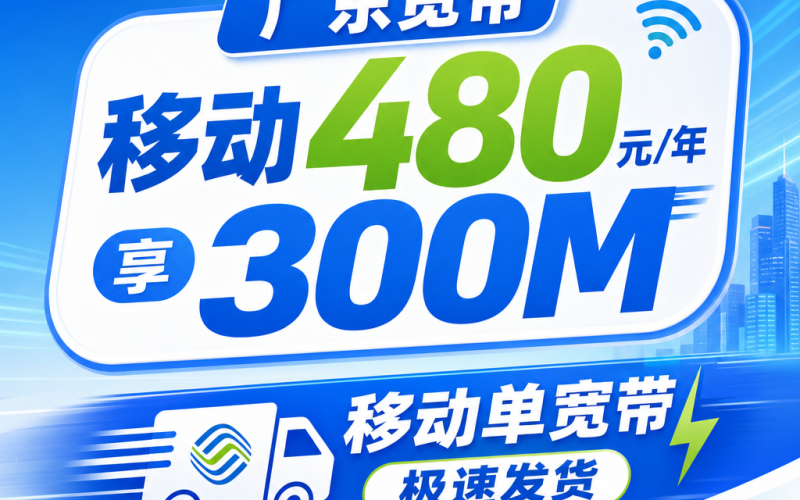广东省宽带移动480元年享300Mbps